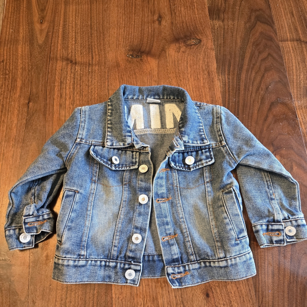 PatPat Little Kids Denim Jacket with MINI on the back, Perfect For Mommy& Me! - Picture 5 of 8